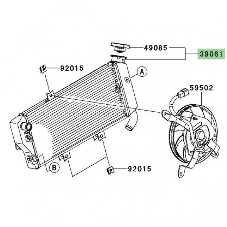 Radiateur Kawasaki Er-6n (2009-2011) | Réf. 390610216