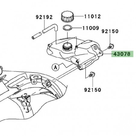 Vase d'expansion Kawasaki Er-6n (2009-2011) | Réf. 430780052