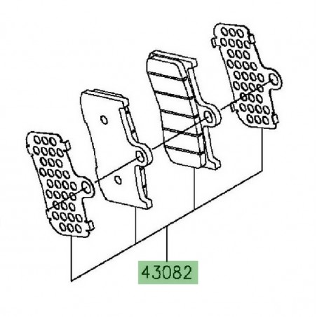 Plaquettes de frein avant Kawasaki Z800e ABS (2013-2016) | Réf. 430820129