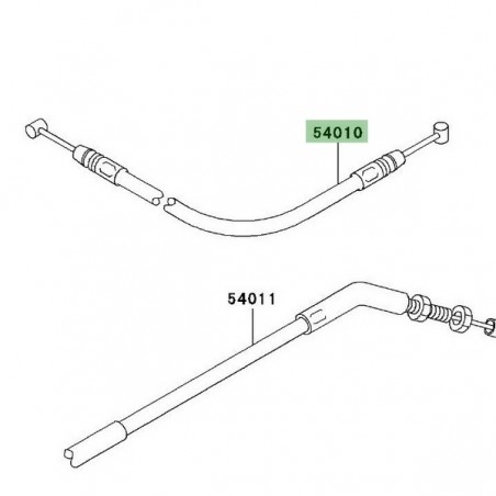 Câble fermeture de selle Kawasaki Z750 (2004-2006) | Réf. 540100001