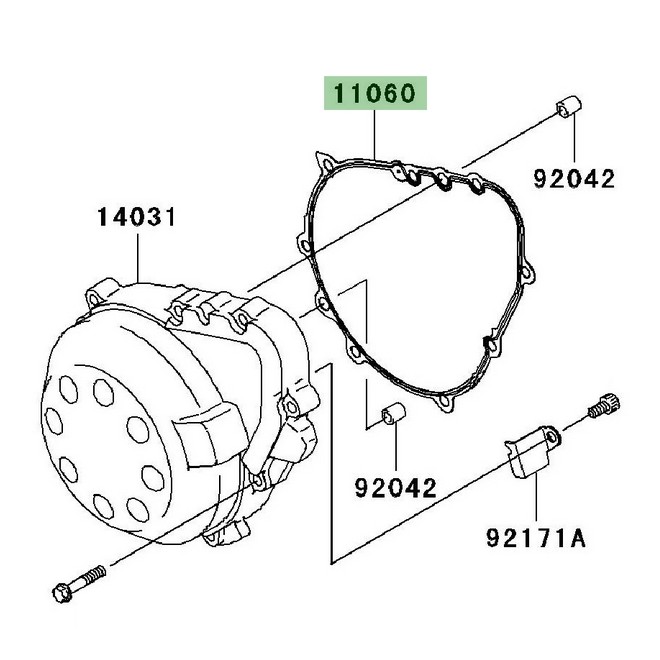 Joint carter d'alternateur Kawasaki Z750 (2004-2006) | Réf. 110601854