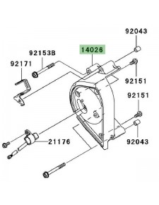 Carter pignon de sortie de boîte Kawasaki Z750 (2004-2006) | Réf. 140261293