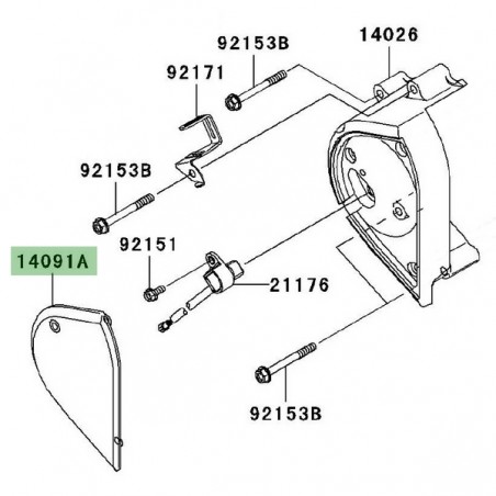 Couvre carter pignon de sortie de boîté Kawasaki Z750 (2004-2006) | Réf. 140911529
