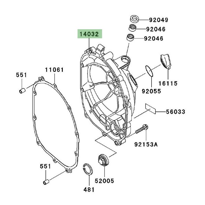 Carter d'embrayage Kawasaki Z750 (2004-2006) | Réf. 140320015