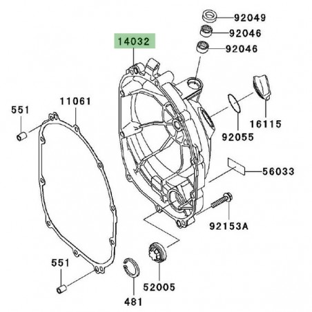 Carter d'embrayage Kawasaki Z750 (2004-2006) | Réf. 140320015