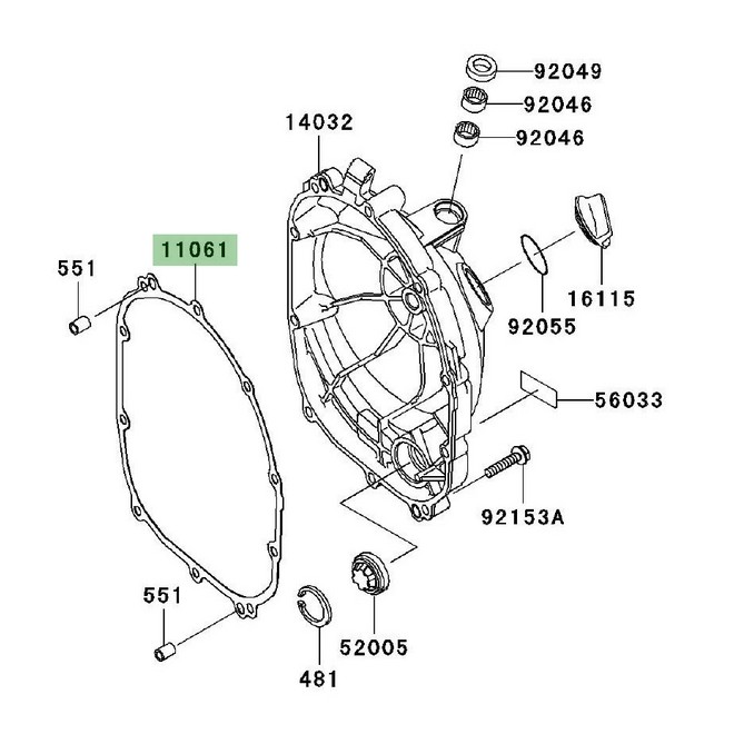 Joint carter d'embrayage Kawasaki z750 (2004-2006) | Réf. 110611166