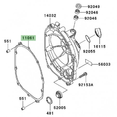 Joint carter d'embrayage Kawasaki z750 (2004-2006) | Réf. 110611166