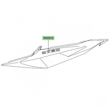 Autocollant "Z750" coque arrière Kawasaki Z750 (2004-2006) | Moto Shop 35