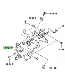 Support tête de fourche "araignée" Kawasaki Z750 (2004-2006) | Réf. 110530865