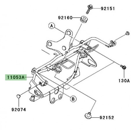 Support tête de fourche "araignée" Kawasaki Z750 (2004-2006) | Réf. 110530865