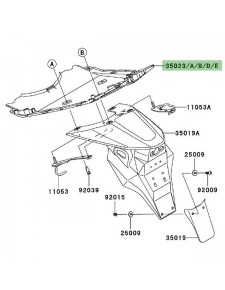 Passage de roue peint Kawasaki Z750 (2004-2006) | Moto Shop 35