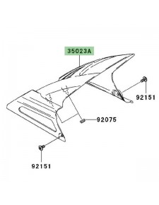 Garde-boue arrière Kawasaki Z750 (2004-2006) | Réf. 3502315976C