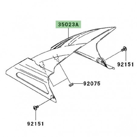 Garde-boue arrière Kawasaki Z750 (2004-2006) | Réf. 3502315976C
