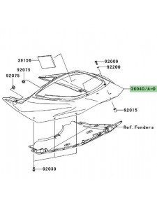 Coque arrière peinte Kawasaki Z750 (2004-2006) | Moto Shop 35