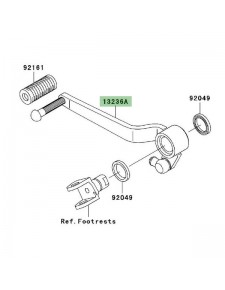 Sélecteur de vitesse Kawasaki Z750 (2004-2006) | Réf. 132361365