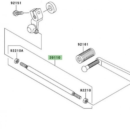 Tige de sélecteur Kawasaki Z750 (2004-2006) | Réf. 391100021