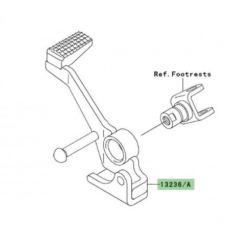 Pédale de frein Kawasaki Z750 (2004-2006) | Moto Shop 35