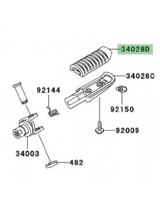 Caoutchouc de repose-pieds Kawasaki Z750 (2004-2006)