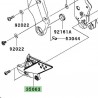 Platine repose-pieds avant Kawasaki Z750 (2004-2006)