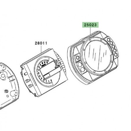 Dessus de compteur Kawasaki Z750 (2004-2006) | Réf. 250230001