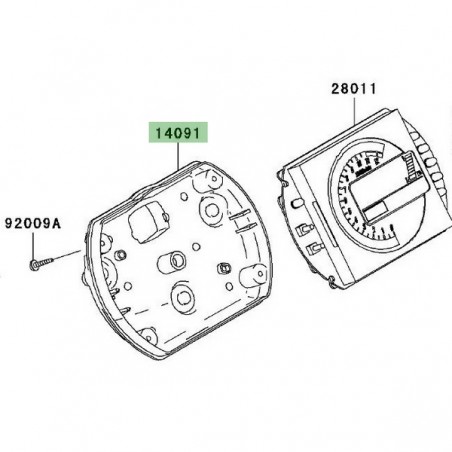 Dessous de compteur Kawasaki Z750 (2004-2006) | Réf. 140911569