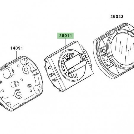 Compteur seul Kawasaki Z750 (2004-2006) | Moto Shop 35