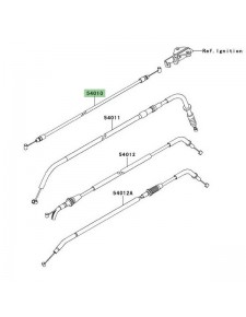 Câble fermeture de selle Kawasaki Er-6n (2009-2011) | Réf. 540100096