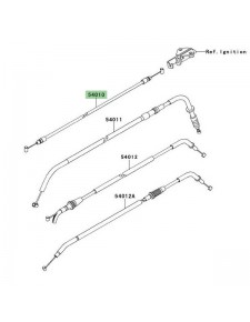 Câble fermeture de selle Kawasaki Er-6n (2009-2011) | Réf. 540100096