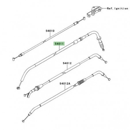 Câble d'embrayage Kawasaki Er-6n (2009-2011) | Réf. 540110558