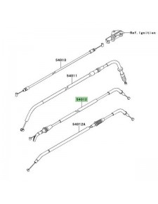 Câble d'ouverture des gaz Kawasaki Er-6n (2009-2011) | Réf. 540120240