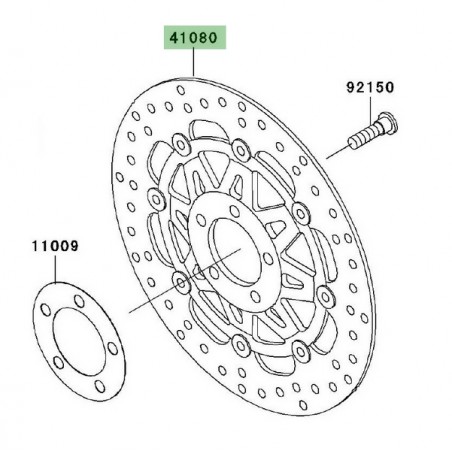 Disque de frein avant Kawasaki Z750 (2004-2006) | Réf. 410800045S6