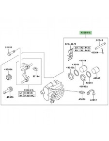 Étrier de frein avant Kawasaki Z750 (2004-2006) | Moto Shop 35