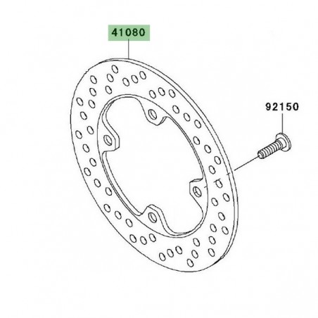 Disque de frein arrière Kawasaki Z750 (2004-2006) | Réf. 410800137