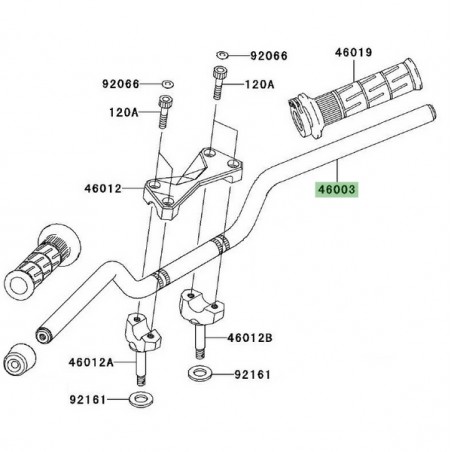 Guidon Kawasaki Z750 (2004-2006) | Moto Shop 35
