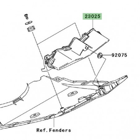 Feu arrière Kawasaki Z750 (2004-2006) | Réf. 230251331
