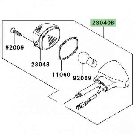 Clignotant avant Kawasaki Z750 (2004-2006) | Réf. 230401321