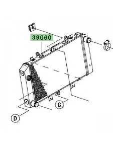 Radiateur Kawasaki Z750 (2004-2006)