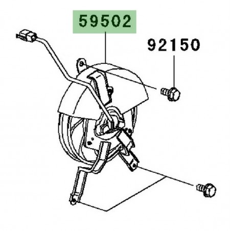 Ventilateur Kawasaki Z750 (2004-2006) | Réf. 595020008