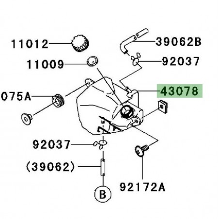 Vase d'expansion Kawasaki Z750 (2004-2006) | Réf. 430781187