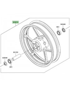 Jante avant Kawasaki Z750 (2004-2006) | Réf. 410730015R2