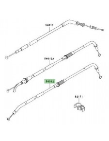 Câble de fermeture des gaz Kawasaki Z750 (2007-2012)