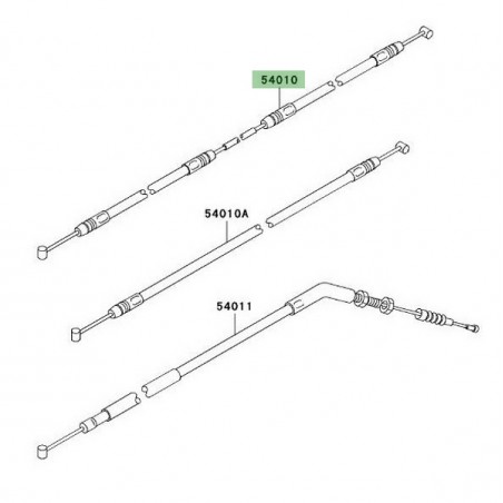 Câble de fermeture de selle avant Kawasaki Z750 (2007-2012) | Réf. 540100047