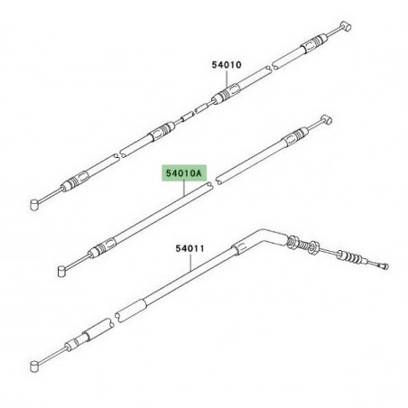 Câble de fermeture de selle arrière Kawasaki Z750 (2007-2012) | Réf. 540100048