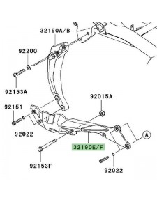 Support moteur arrière gauche Kawasaki Z750 (2007-2012) | Moto Shop 35