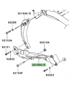 Support moteur arrière Kawasaki Z750 (2007-2012)