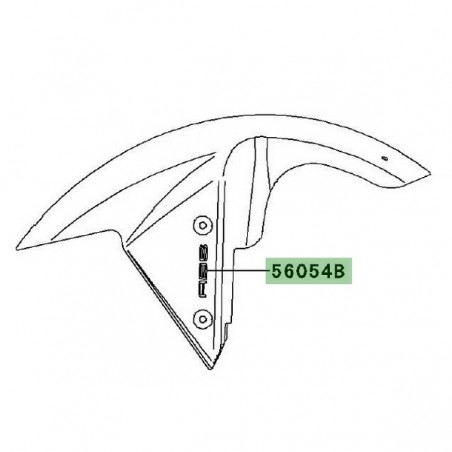 Autocollant "ABS" garde-boue avant Kawasaki Z750 (2007-2012) | Moto Shop 35