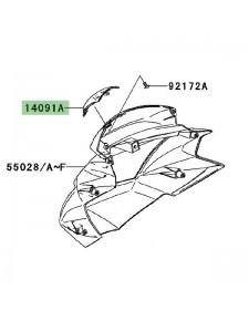 Cache plastique tête de fourche Kawasaki Z750 (2007-2012)