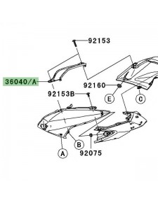 Partie "entre deux selles" Kawasaki Z750 (2007-2012)