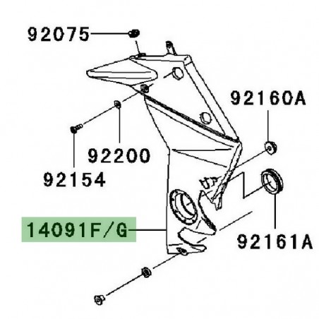 Cache pivot gauche Kawasaki Z750 (2007-2012) | Moto Shop 35