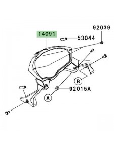 Entourage de compteur Kawasaki Z750 (2007-2012) | Réf. 140910686